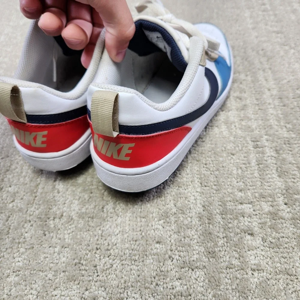 Nike Court Borough‎ Low Recraft Kids Sneakers Blue Red White DV5456-124 Size 6Y